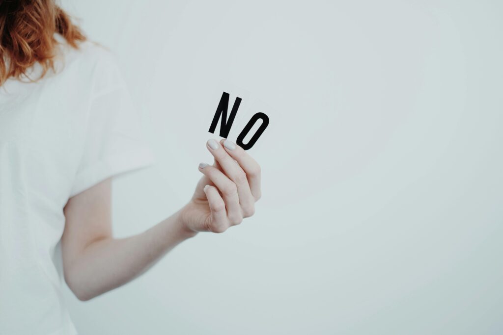 say no